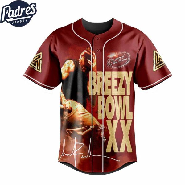 Chris Brown Breezy Bowl XX Custom Baseball Jersey 3
