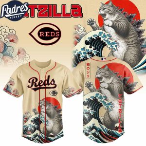 Cincinnati Reds MLB X Catzilla Personalized Baseball Jersey