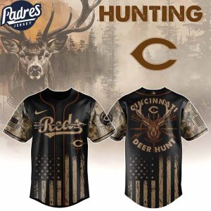 Cincinnati Reds MLB X Deer Hunting Personalized Baseball Jersey 1