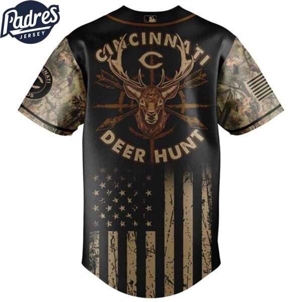 Cincinnati Reds MLB X Deer Hunting Personalized Baseball Jersey 2