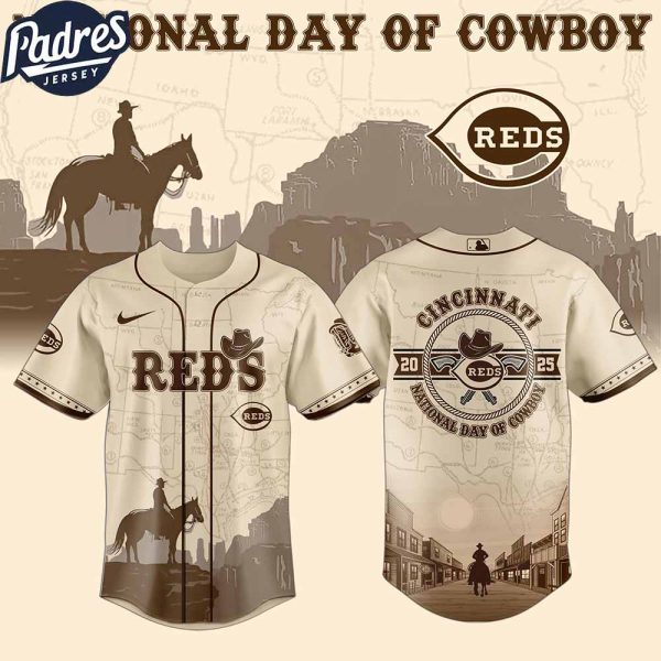Cincinnati Reds MLB X National Day Of Cowboy Personalized Baseball Jersey