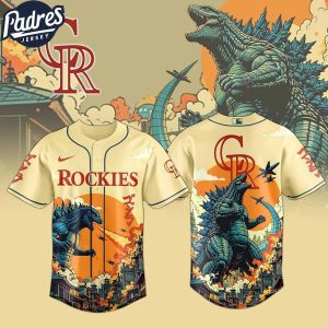 Colorado Rockies MLB X Godzilla Custom New Baseball Jersey