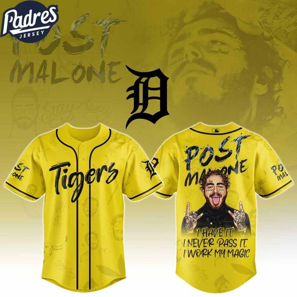 Detroit Tigers MLB X Post Malone Tour Custom Baseball Jersey