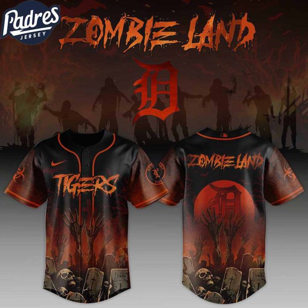 Detroit Tigers MLB X Zombie Land Custom Baseball Jersey