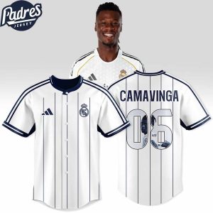 Eduardo Camavinga 06 Real Madrid Custom Baseball Jersey