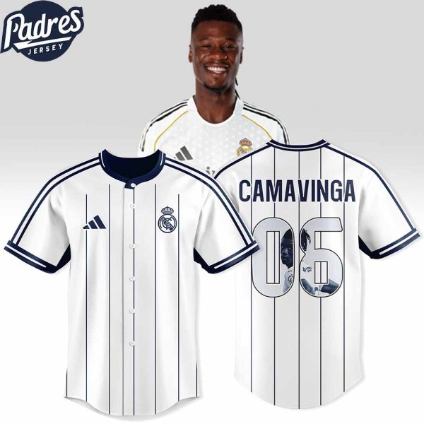 Eduardo Camavinga 06 Real Madrid Custom Baseball Jersey