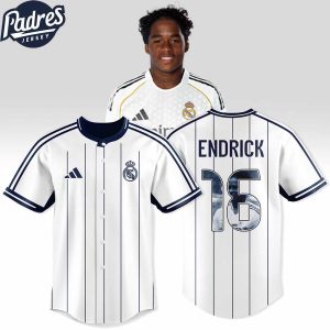 Endrick Felipe 16 Real Madrid Custom Baseball Jersey
