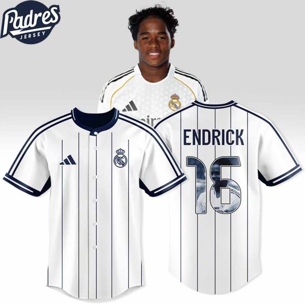 Endrick Felipe 16 Real Madrid Custom Baseball Jersey
