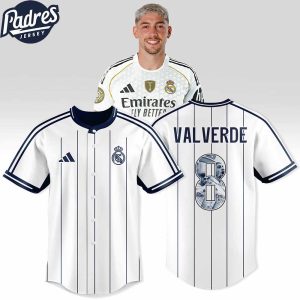 Federico Valverde 08 Real Madrid Custom Baseball Jersey