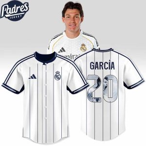 Fran Garcia 20 Real Madrid Custom Baseball Jersey