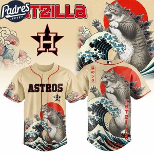 Houston Astros MLB X Catzilla Personalized Baseball Jersey