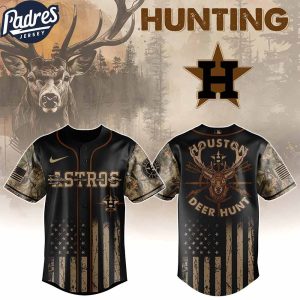 Houston Astros MLB X Deer Hunting Personalized Baseball Jersey 1