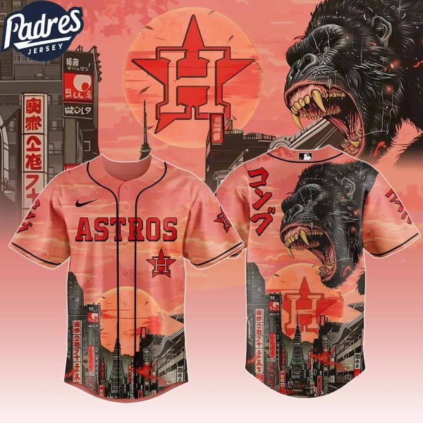 Houston Astros MLB X Japanese Heritage Kong Custom Baseball Jersey