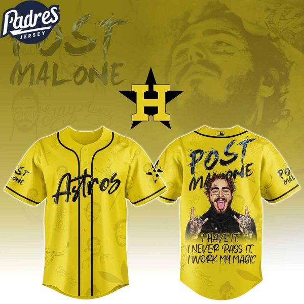 Houston Astros MLB X Post Malone Tour Custom Baseball Jersey