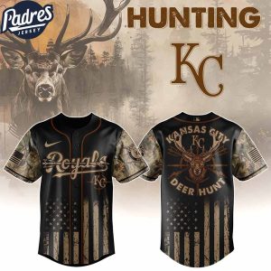 Kansas City Royals MLB X Deer Hunting Personalized Baseball Jersey 1