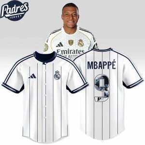 Kylian Mbappe 09 Real Madrid Custom Baseball Jersey