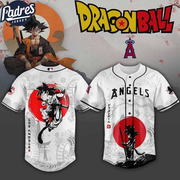 Los Angeles Angels MLB X Dragon Ball Custom Baseball Jersey