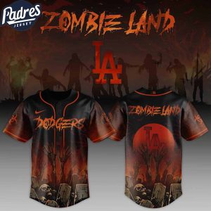Los Angeles Dodgers MLB X Zombie Land Custom Baseball Jersey
