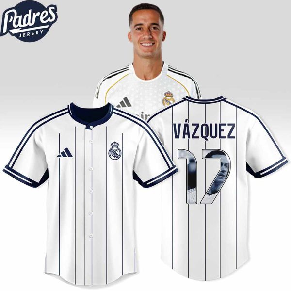 Lucas Vazquez Iglesias 17 Real Madrid Custom Baseball Jersey