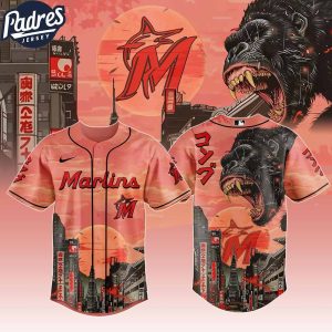 Miami Marlins MLB X Japanese Heritage Kong Custom Baseball Jersey