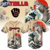 Milwaukee Brewers MLB X Catzilla Personalized Baseball Jersey
