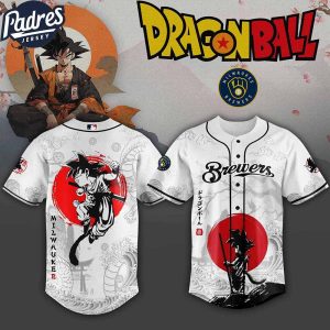 Milwaukee Brewers MLB X Dragon Ball Custom Baseball Jersey