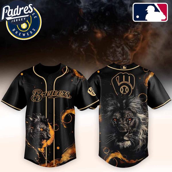 Milwaukee Brewers MLB X Lion Custom Baseball Jersey