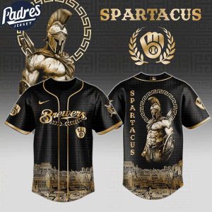 Milwaukee Brewers MLB X Spartacus Custom Baseball Jersey