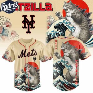 New York Mets MLB X Catzilla Personalized Baseball Jersey