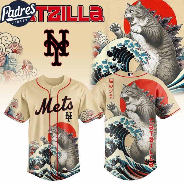 New York Mets MLB X Catzilla Personalized Baseball Jersey