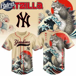 New York Yankees MLB X Catzilla Personalized Baseball Jersey