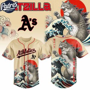 Oakland Athletics MLB X Catzilla Personalized Baseball Jersey