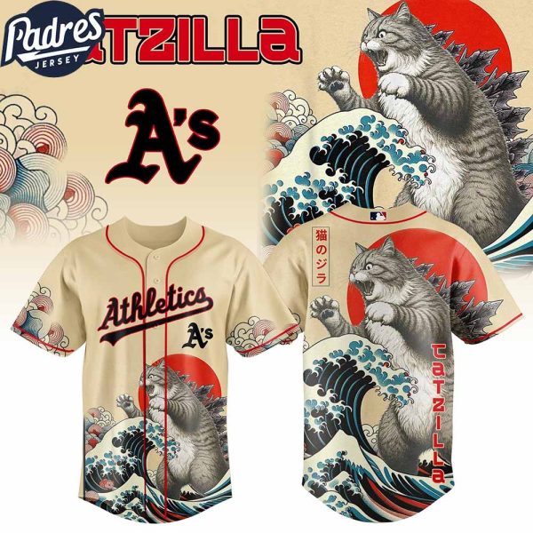 Oakland Athletics MLB X Catzilla Personalized Baseball Jersey