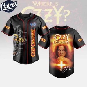 Ozzy Osbourne Black Custom Baseball Jersey Vintage Rock Band Shirt for Fans 1