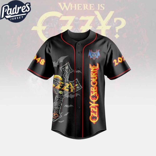 Ozzy Osbourne Black Custom Baseball Jersey Vintage Rock Band Shirt for Fans 2