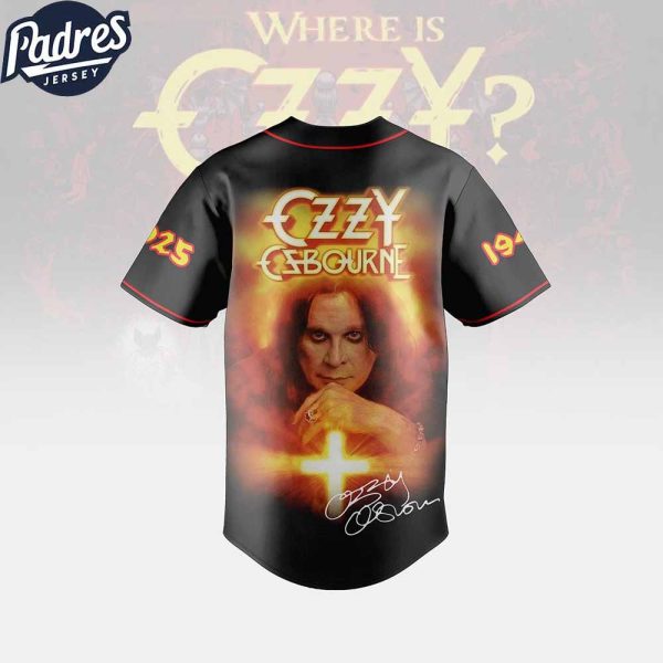 Ozzy Osbourne Black Custom Baseball Jersey Vintage Rock Band Shirt for Fans 3