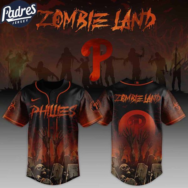 Philadelphia Phillies MLB X Zombie Land Custom Baseball Jersey