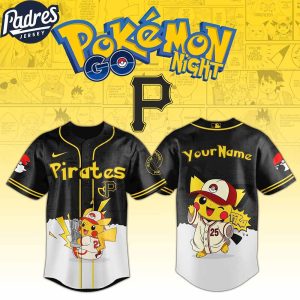 Pittsburgh Pirates MLB x Pokemon GO Night Custom Baseball Jersey 1