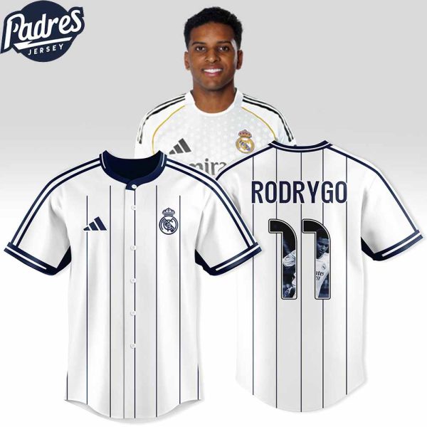 Rodrygo Goes 11 Real Madrid Custom Baseball Jersey