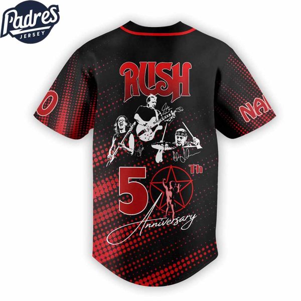 Rush band 50th Anniversary Custom Baseball Jersey 4