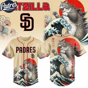 San Diego Padres MLB X Catzilla Personalized Baseball Jersey