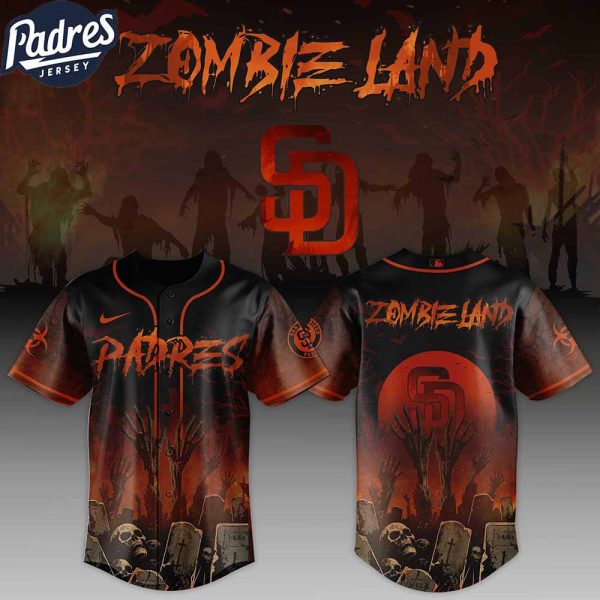 San Diego Padres MLB X Zombie Land Custom Baseball Jersey