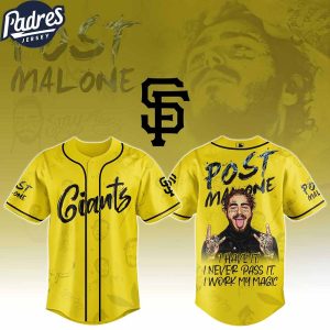 San Francisco Giants MLB X Post Malone Tour Custom Baseball Jersey 1