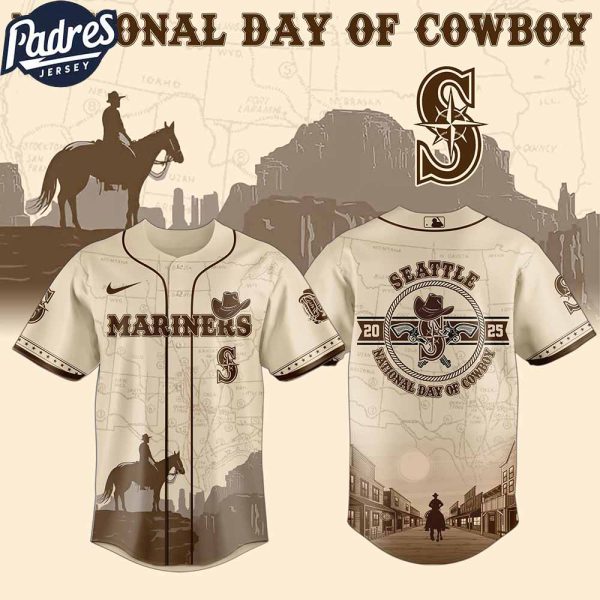 Seattle Mariners MLB X National Day Of Cowboy Personalized Baseball Jersey