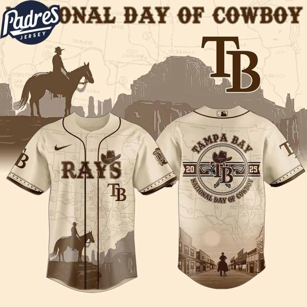 Tampa Bay Rays MLB X National Day Of Cowboy Personalized Baseball Jersey