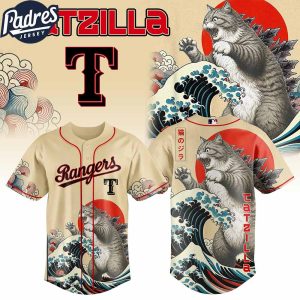 Texas Rangers MLB X Catzilla Personalized Baseball Jersey