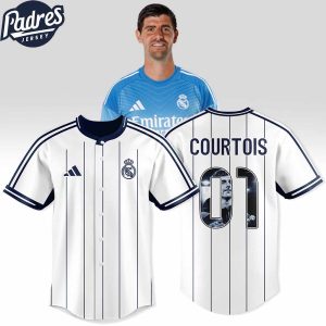Thibaut Courtois 01 Real Madrid Custom Baseball Jersey