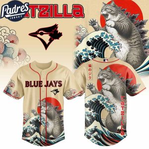 Toronto Blue Jays MLB X Catzilla Personalized Baseball Jersey