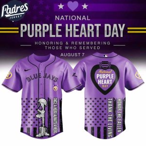 Toronto Blue Jays MLB X Purple Heart Day Personalized Baseball Jersey