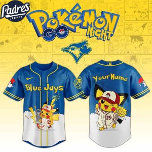 Toronto Blue Jays MLB x Pokemon GO Night Custom Baseball Jersey 1